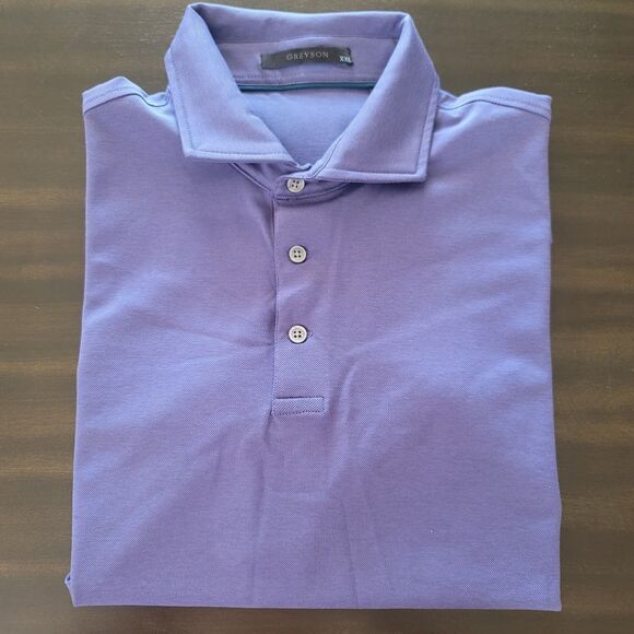 Greyson Golf Polo Shirt Mens XXL Purple Performance BRRR 2XL Short Sleeve - Picture 1 of 7